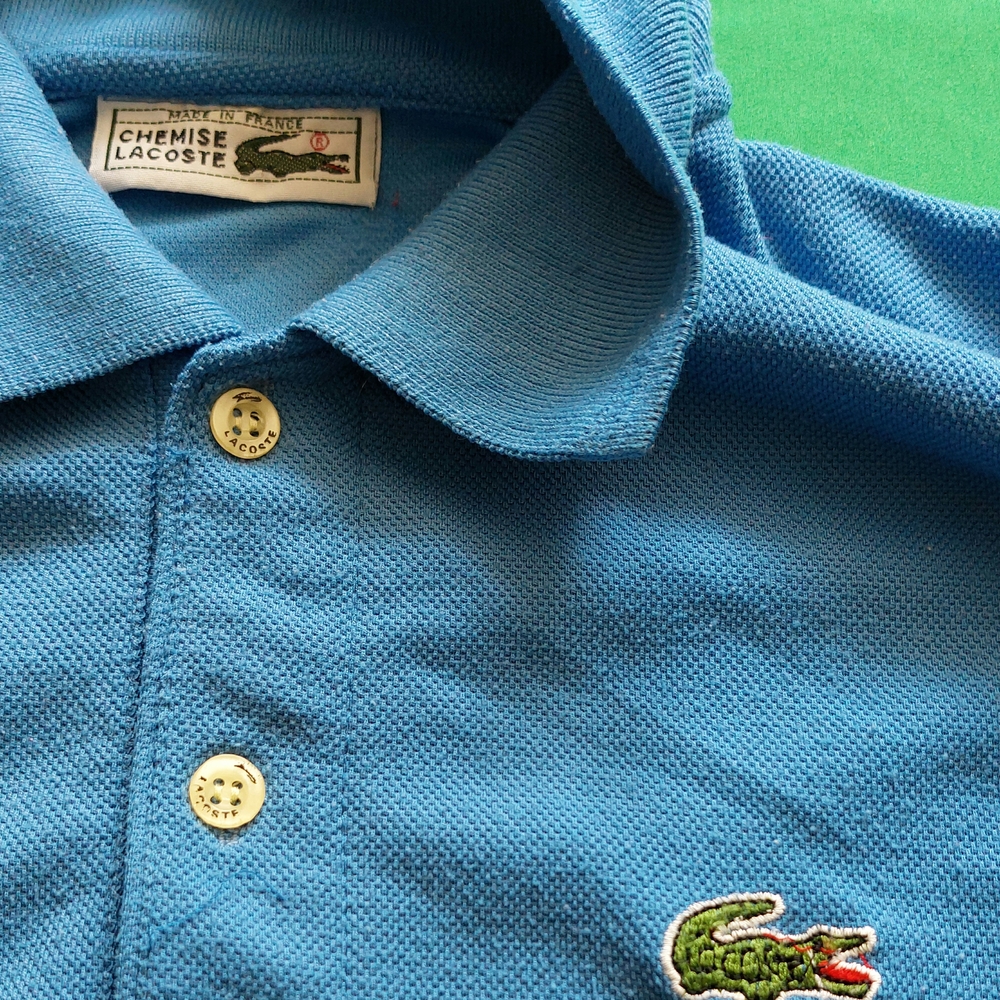 Lacoste Azure Polo with Iconic Crocodile Logo